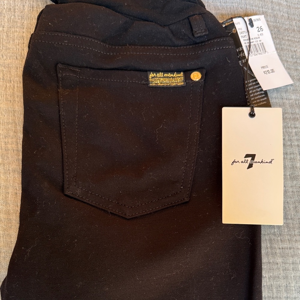 7 For All Mankind Women’s Black Maternity Jegging Pants - Size 26 - New With Tag